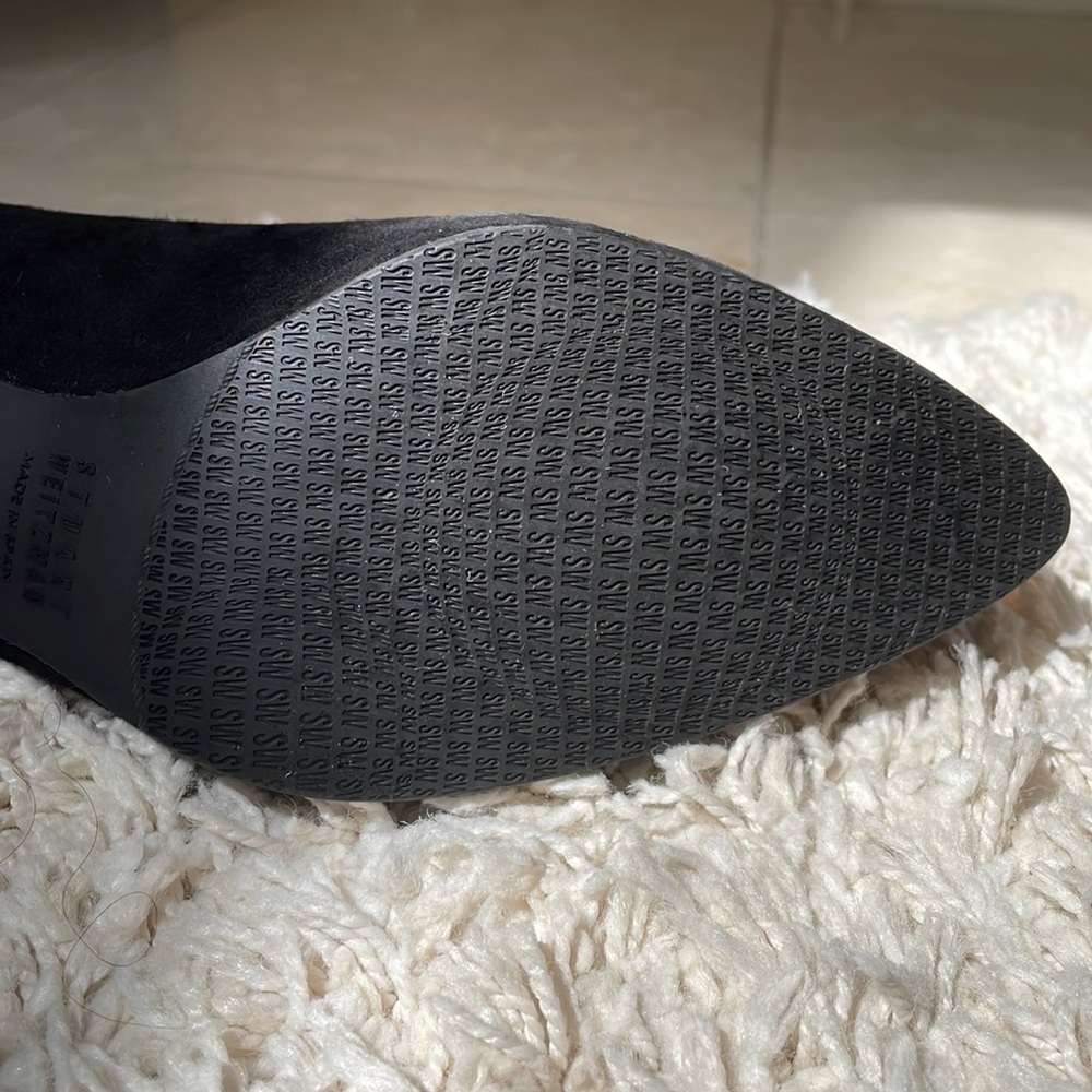 STUART WEITZMAN - BLACK SUEDE BOOTIE - Picture 10 of 11